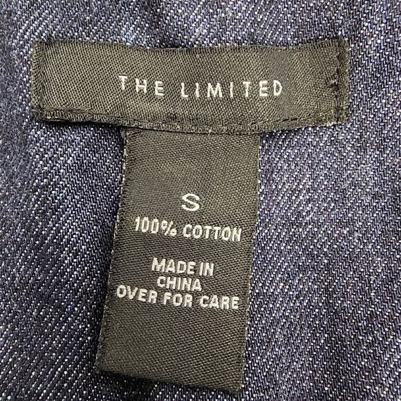 The Limited Womens Jacket Denim Jean Small Double Breasted Blue Cotton Casual - Picture 7 of 8